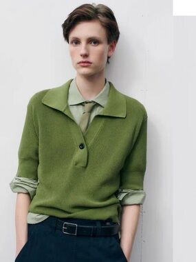Margaret Howell MHL grass green polo XS